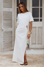 Load image into Gallery viewer, Mona Cut Out Maxi Dress - White
