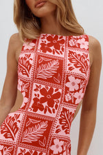 Load image into Gallery viewer, Myra Cut Out Mini Dress - Amira Red Pink
