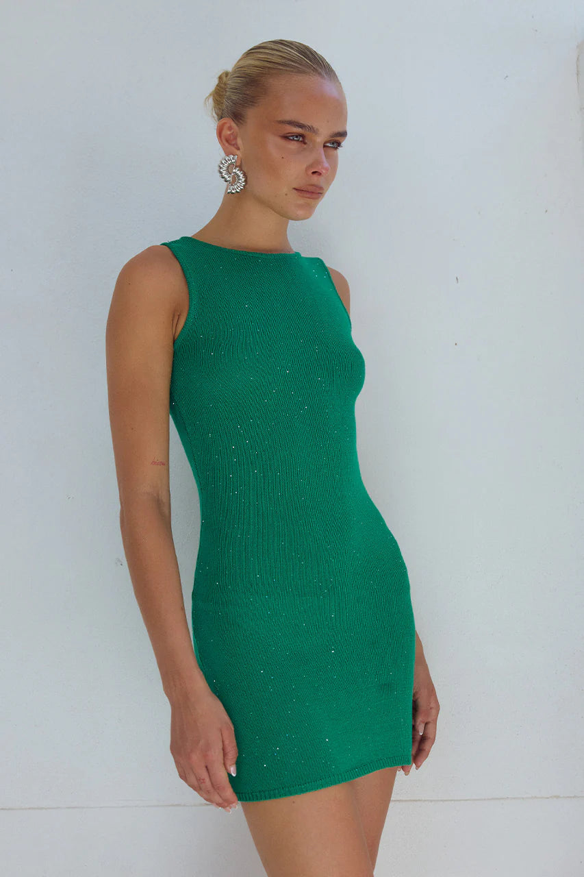 Odessa Mini Dress - Emerald