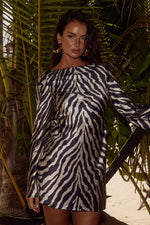 Load image into Gallery viewer, Xaria Mini Dress - Zebra
