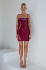 Load image into Gallery viewer, Vesina Mini Dress - Berry
