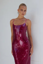 Load image into Gallery viewer, Vesina Midi Dress - Berry
