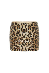 Lyra Mini Skirt - Leopard Print