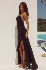 Load image into Gallery viewer, Jionni Ruffle Maxi Dress - Black
