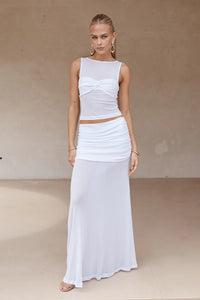 Meila Maxi Skirt - White