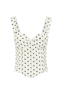 Karlita Bustier - White Polka