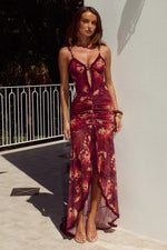 Load image into Gallery viewer, Kiata Ruffle Maxi Dress - Eliana Red
