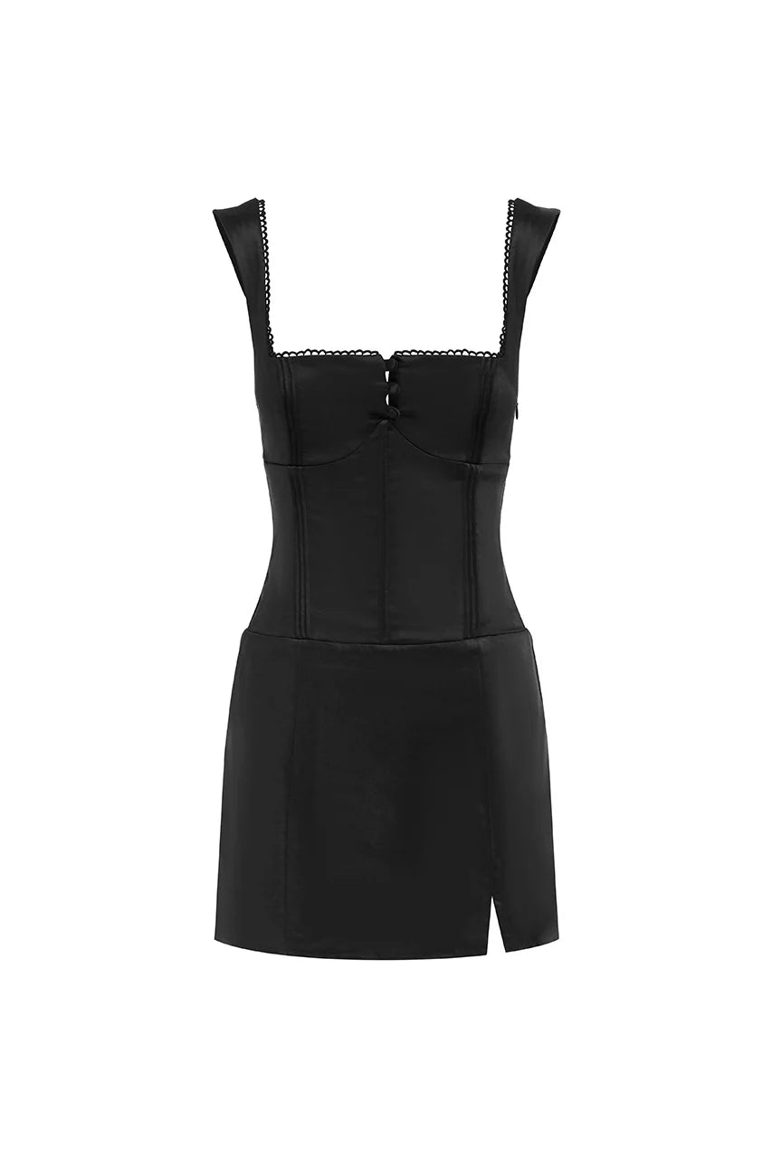 Amalda Mini Dress - Black