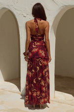 Load image into Gallery viewer, Valletta Handkerchief Maxi Skirt - Eliana Red
