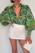 Load image into Gallery viewer, Fleetwood Blouse - Indiana Green
