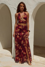 Load image into Gallery viewer, Valletta Handkerchief Maxi Skirt - Eliana Red
