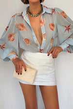 Load image into Gallery viewer, Fleetwood Blouse - Ice Blue Shell
