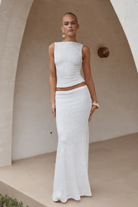 Orlean Maxi Skirt - White