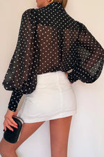 Load image into Gallery viewer, Fleetwood Blouse - Black/White Polka
