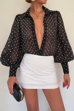 Load image into Gallery viewer, Fleetwood Blouse - Black/White Polka
