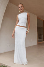 Load image into Gallery viewer, Orlean Maxi Skirt - White
