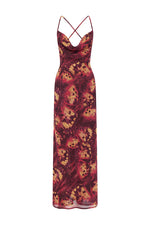 Load image into Gallery viewer, Benito Cowl Cross Back Maxi Dress - Eliana Red
