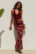Load image into Gallery viewer, Alexis Halter Cut Out Maxi Dress - Eliana Red
