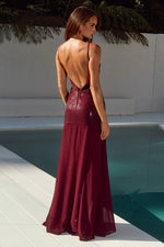 Load image into Gallery viewer, Tulia Low Back Maxi Dress - Wine

