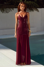 Load image into Gallery viewer, Tulia Low Back Maxi Dress - Wine
