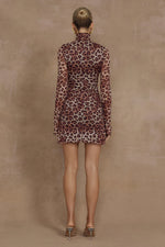 Load image into Gallery viewer, Jordi Mini Dress - Leopard Print
