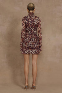 Jordi Mini Dress - Leopard Print