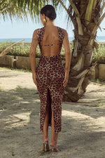 Load image into Gallery viewer, Antonie Midi Dress - Leopard Print
