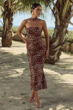 Load image into Gallery viewer, Antonie Midi Dress - Leopard Print
