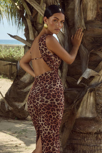 Antonie Midi Dress - Leopard Print