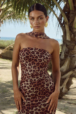 Load image into Gallery viewer, Antonie Midi Dress - Leopard Print
