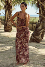 Load image into Gallery viewer, Cici Maxi Skirt - Leopard Print
