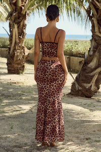 Cici Maxi Skirt - Leopard Print