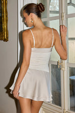 Load image into Gallery viewer, Edwina Lace Bodice Mini Dress - Shell/Cream
