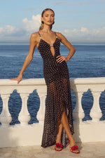 Load image into Gallery viewer, Kiata Maxi Dress - Black Polka
