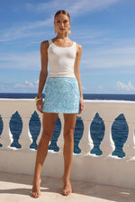 Load image into Gallery viewer, Orion Mini Skirt - Blue Sequin
