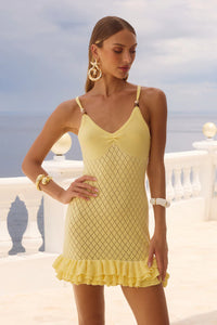 Luana Mini Dress - Lemon