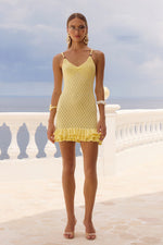 Load image into Gallery viewer, Luana Mini Dress - Lemon
