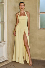 Load image into Gallery viewer, Abigail Square Neck Maxi Dress - Lemon
