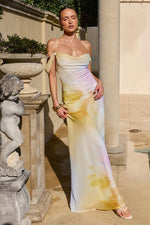 Load image into Gallery viewer, Lavoni Cross Back Maxi Dress - Saphie Blue
