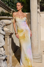 Load image into Gallery viewer, Lavoni Cross Back Maxi Dress - Saphie Blue
