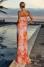 Load image into Gallery viewer, Livoni Ruffle Maxi Dress - Corali Orange
