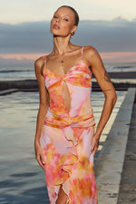 Load image into Gallery viewer, Livoni Ruffle Maxi Dress - Corali Orange
