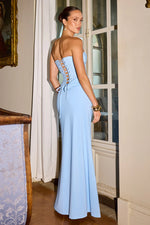 Load image into Gallery viewer, Taleah Strapless Corset Maxi Dress - Bluebell
