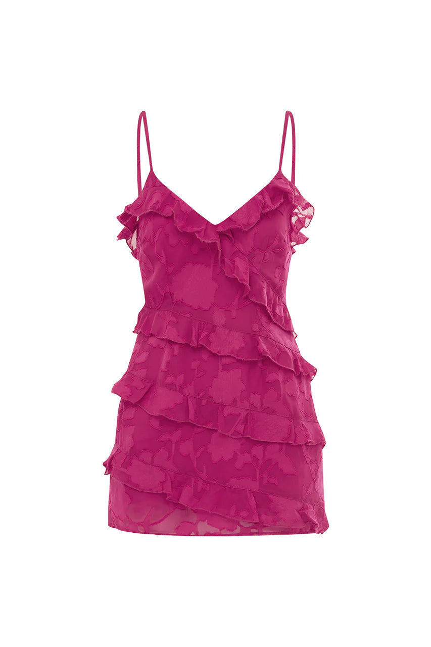 Aisha Mini Dress - Fuchsia