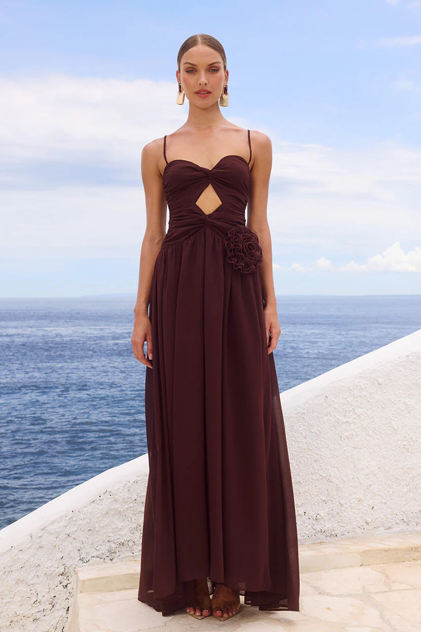 Danika Maxi Dress - Chocolate