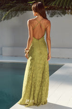 Load image into Gallery viewer, Ellerby Frill Trim Maxi Dress - Olive

