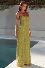 Load image into Gallery viewer, Ellerby Frill Trim Maxi Dress - Olive
