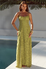 Load image into Gallery viewer, Ellerby Frill Trim Maxi Dress - Olive
