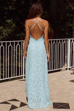 Load image into Gallery viewer, Ellerby Frill Trim Maxi Dress - Sky Blue
