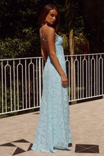 Load image into Gallery viewer, Ellerby Frill Trim Maxi Dress - Sky Blue
